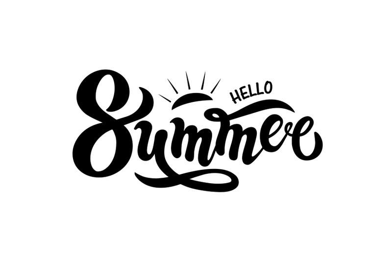 hello-summer-hand-drawn-lettering