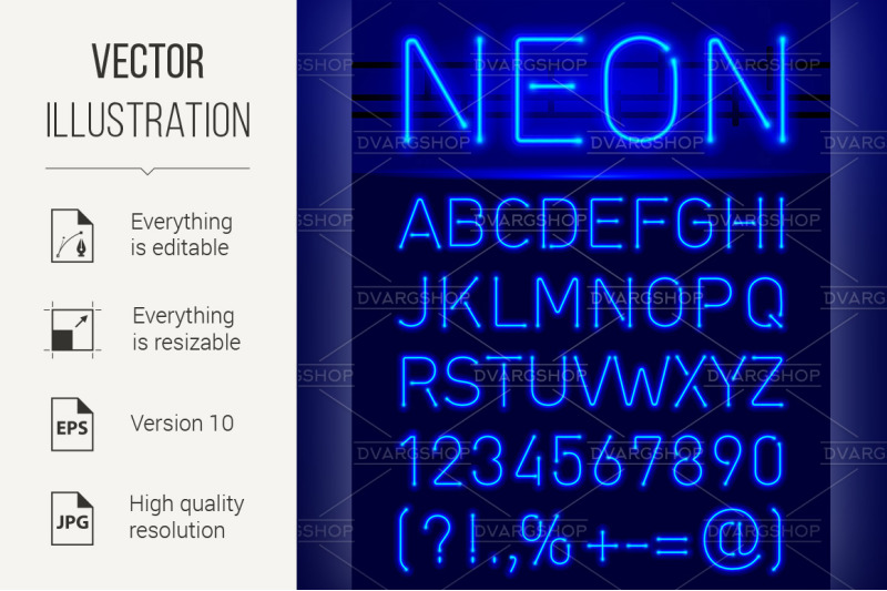 neon-font-and-symbols