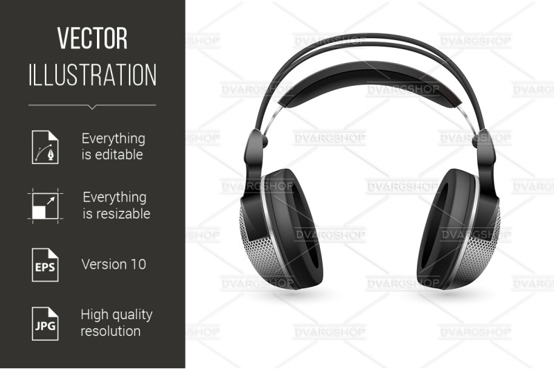 realistic-computer-headset