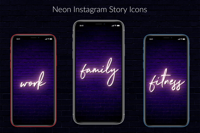 neon-instagram-story-covers