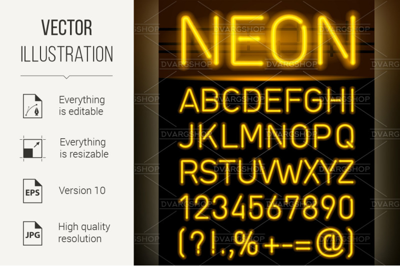 neon-font-and-symbols