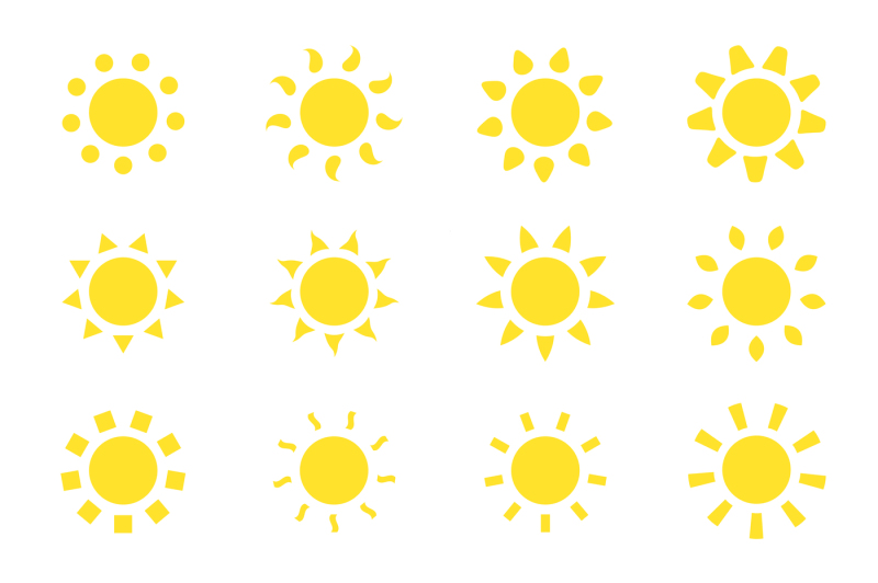 vector-sun-icons-set