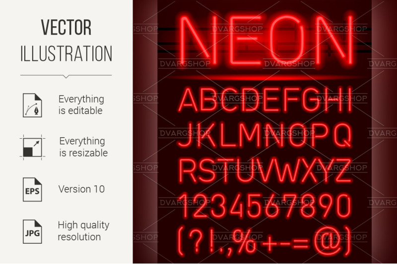 neon-font-and-symbols