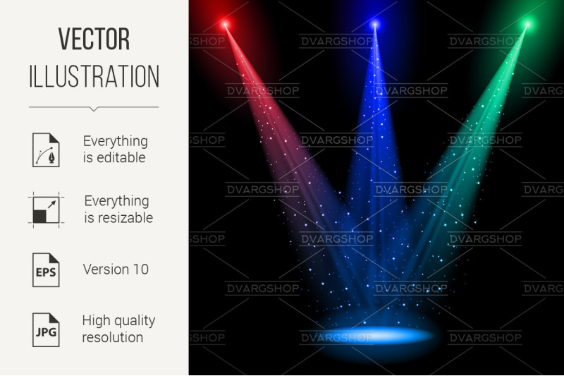 three-conical-rgb-shafts-of-light