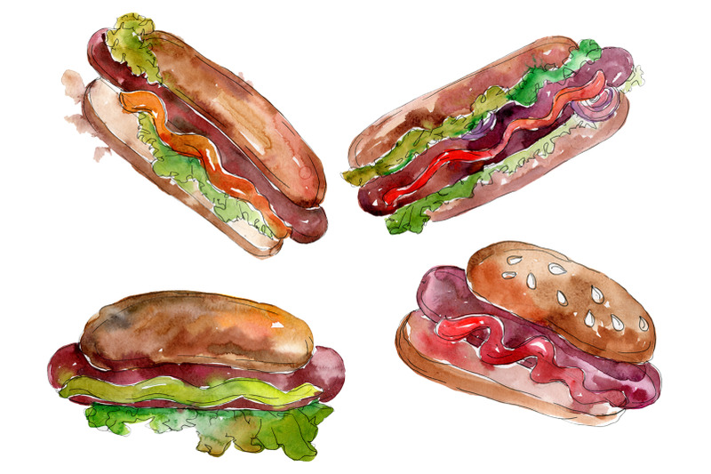 watercolor-hot-dog-png