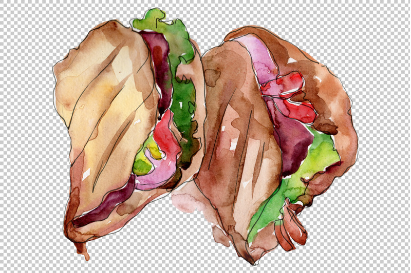 sandwich-muffuletta-watercolor-png