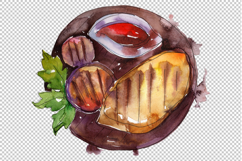 Watercolor Steaks Png By Mystocks Thehungryjpeg 