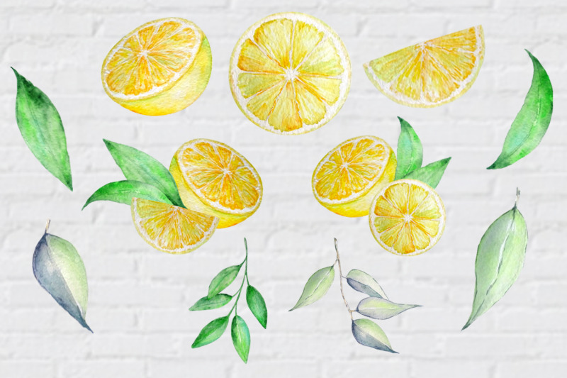 watercolor-lemon-clipart-tropical-fruit