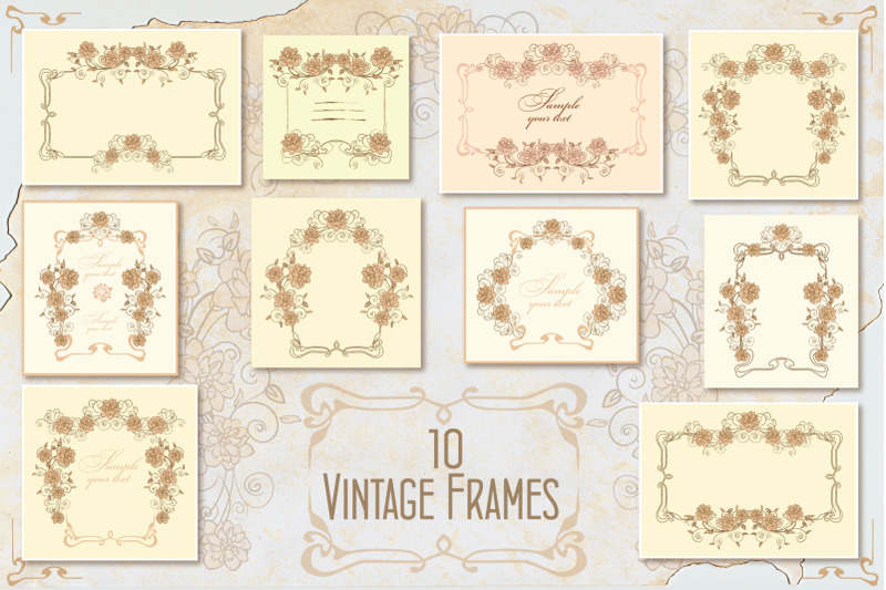 vintage-frames-amp-seamless-background