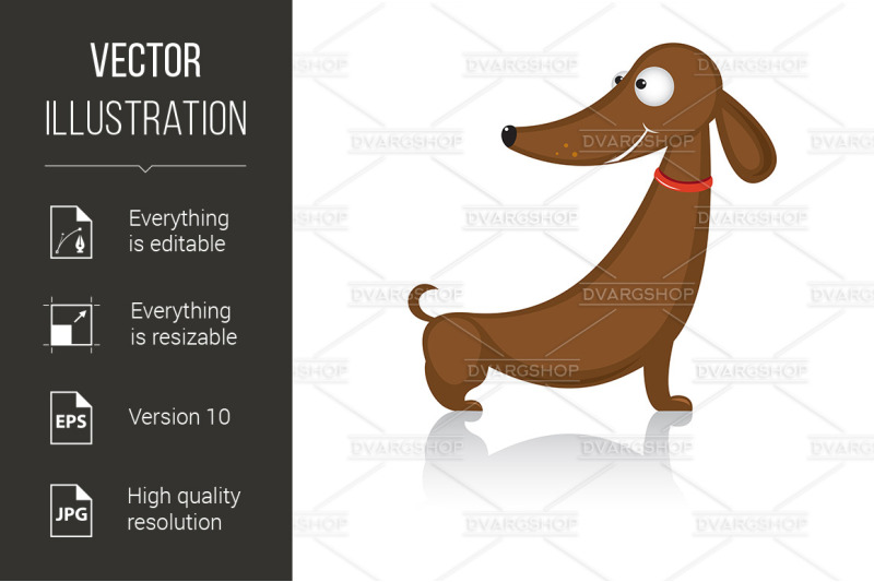 cartoon-funny-dog-breed-dachshund