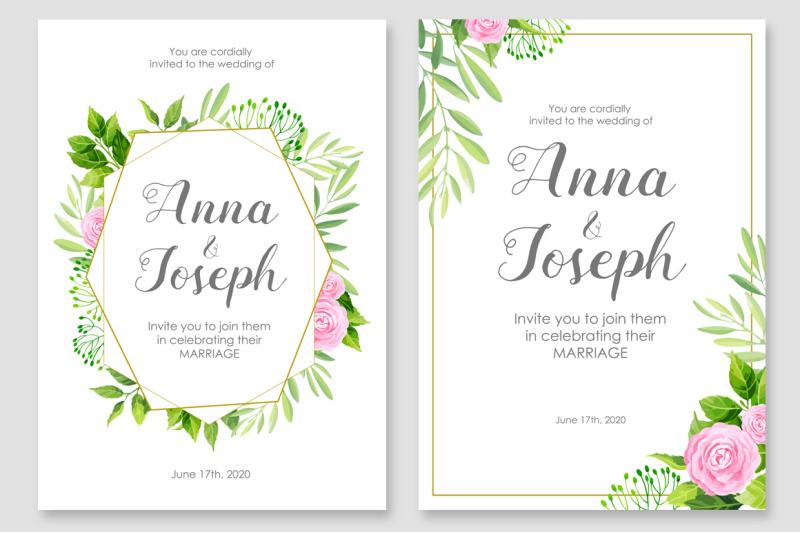 floral-wedding-invitations-vector-set