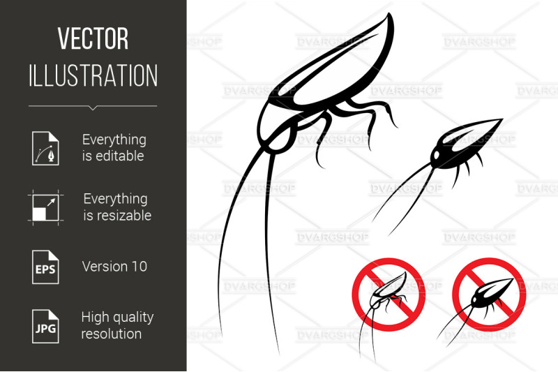 illustration-of-forbidden-to-enter-cockroach
