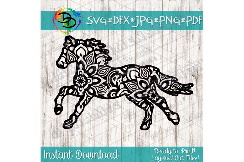 Download Mandala svg horse svg zentangle animal svg, Horse Mandala ...