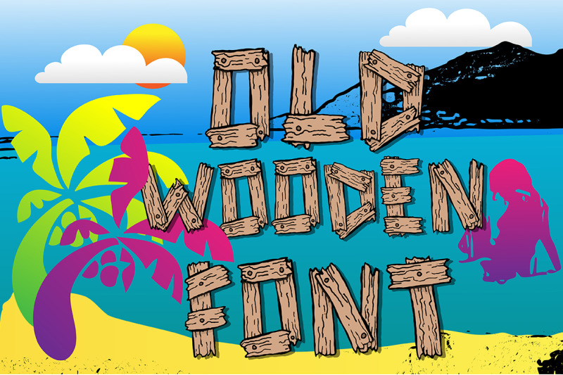 summer-old-wooden-font