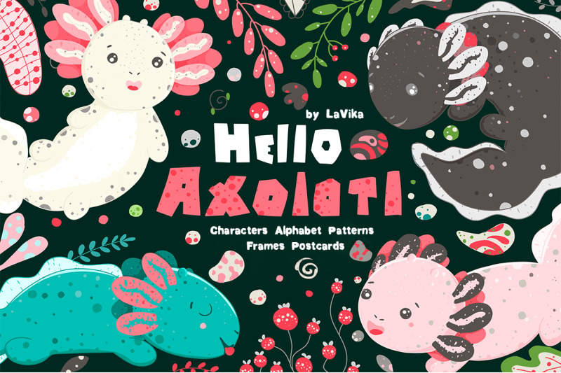 hello-axolotl-cute-graphic-set