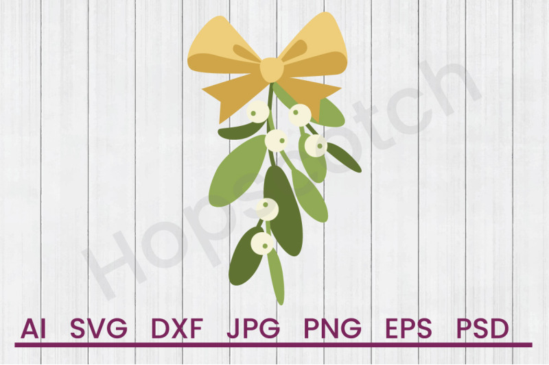 mistletoe-svg-file-dxf-file