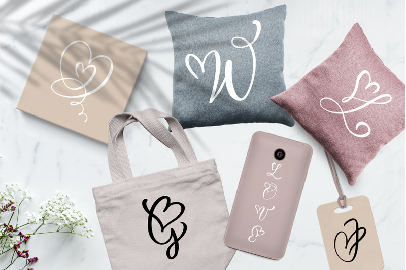 wedding-heart-monogram-font