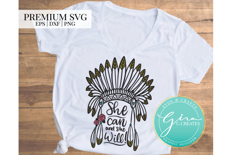she-can-and-she-will-feather-headdress-svg-cut-file