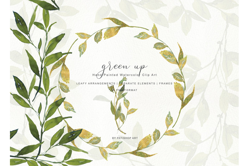 watercolor-leafy-arrangements-watercolor-greenery