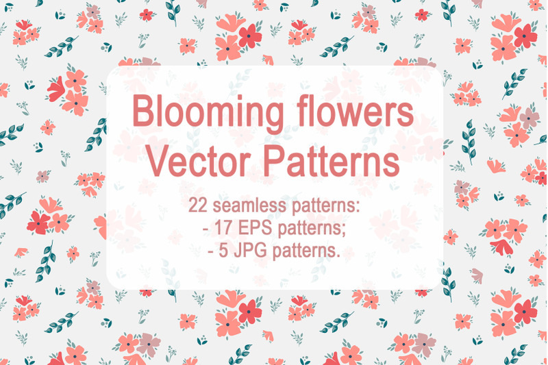 blooming-flowers-vector-patterns