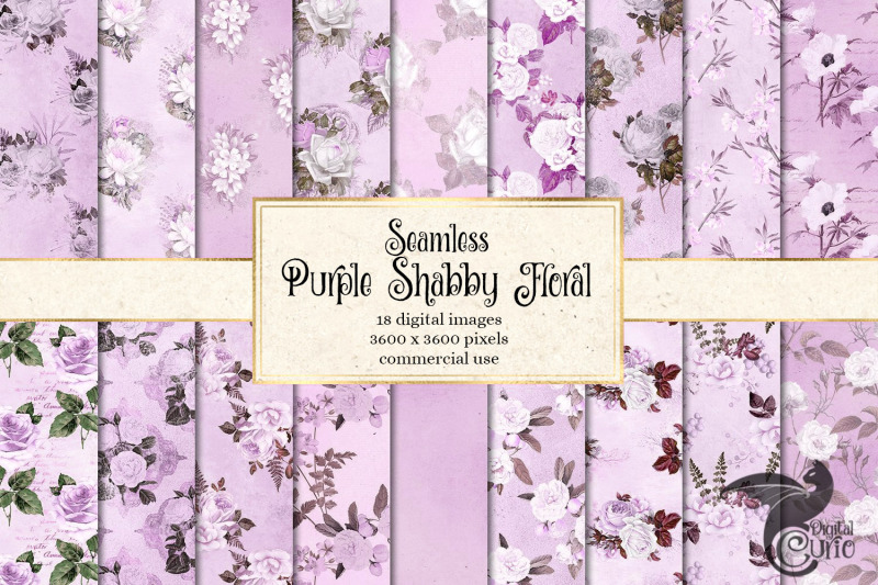 purple-shabby-floral-digital-paper