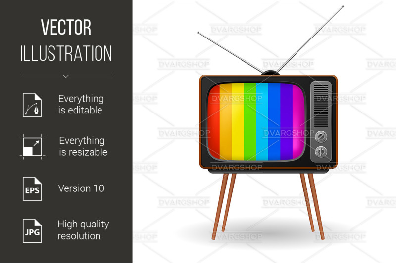 retro-tv-with-color-frame