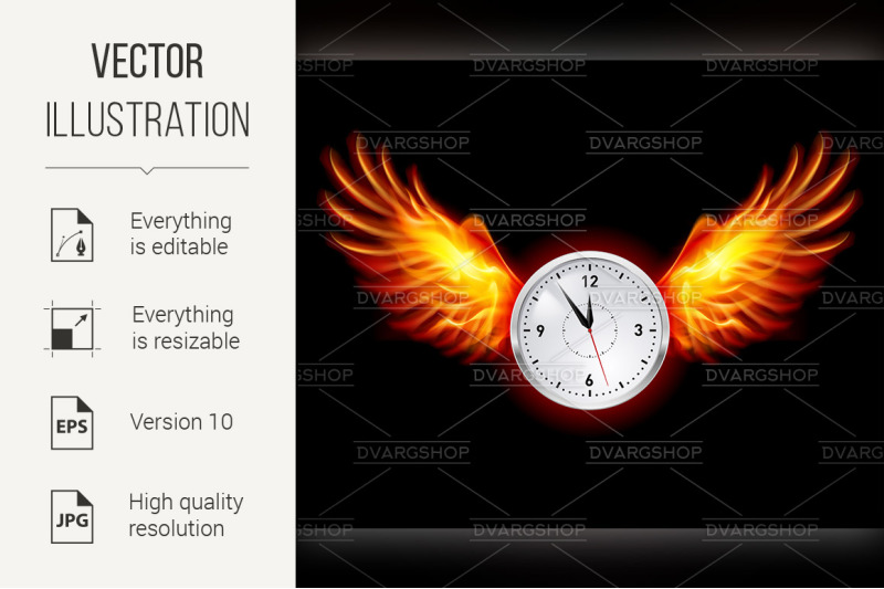 clock-with-fire-wings