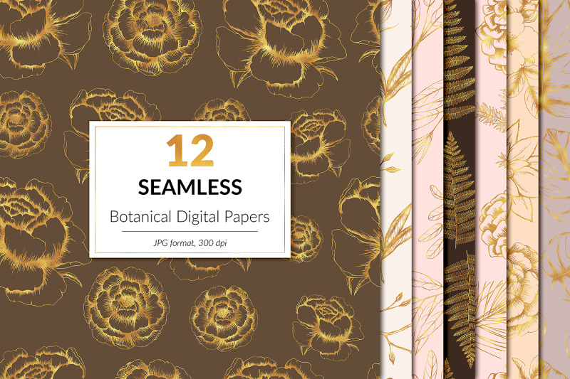 gold-seamless-botanical-papers