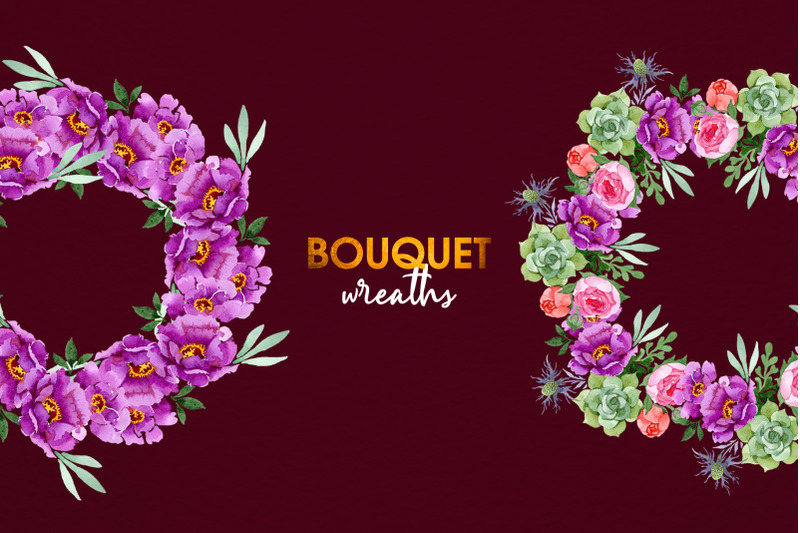 bouquet-with-burgundy-peonies-watercolor-png