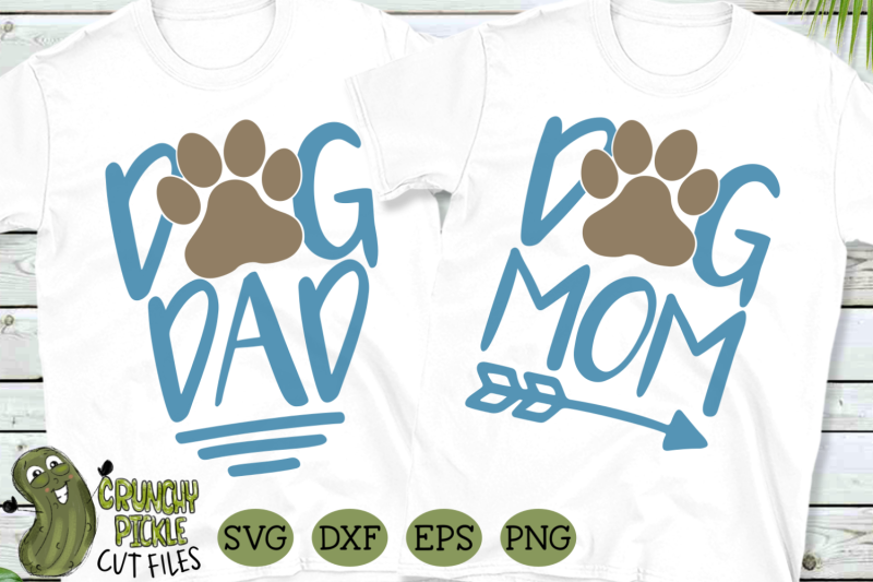 Download Dog Mom and Dog Dad Matching SVG By Crunchy Pickle ...
