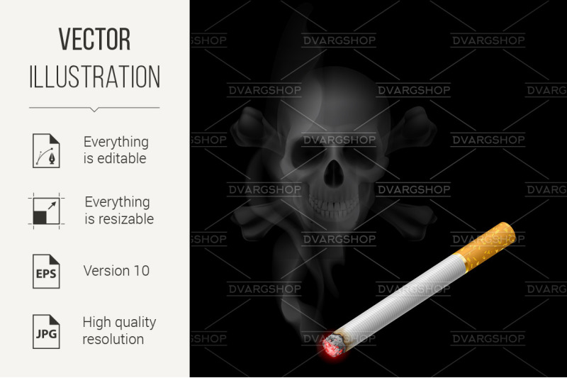 cigarette-and-skull-shaped-smoke