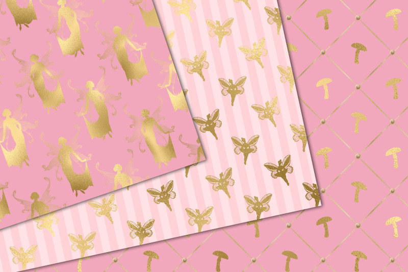 pink-and-gold-fairy-digital-paper