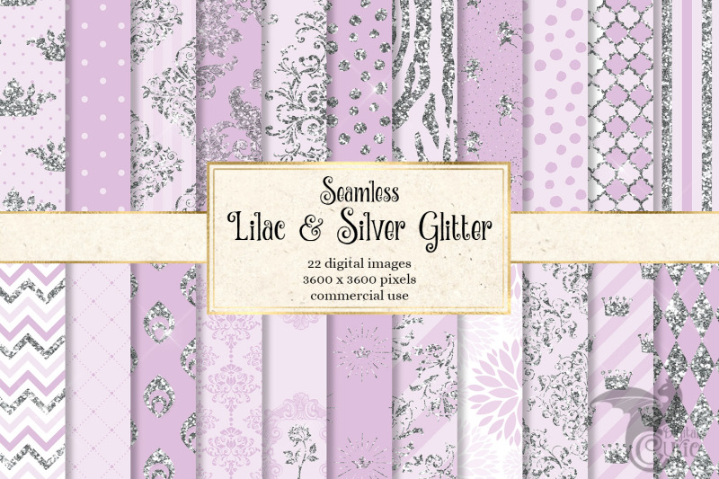 lilac-and-silver-glitter-digital-paper