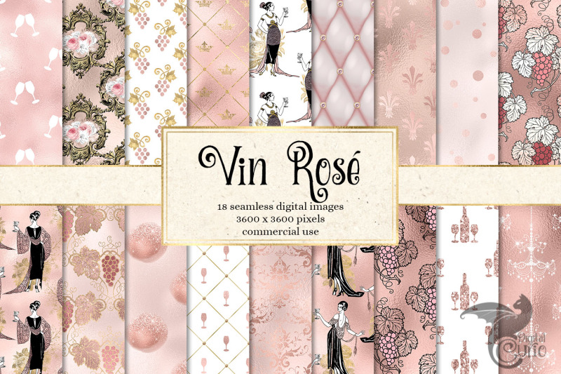 vin-rose-digital-paper