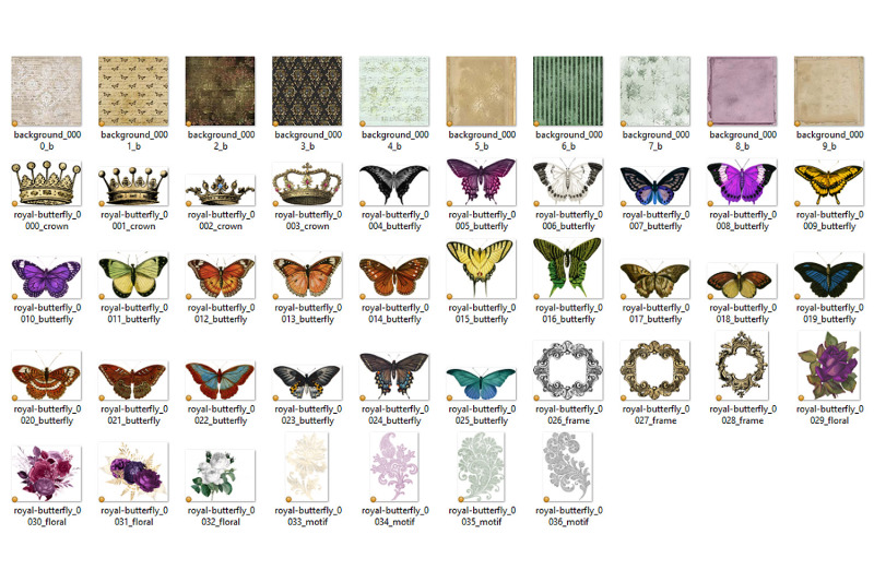 royal-butterfly-digital-scrapbook-kit