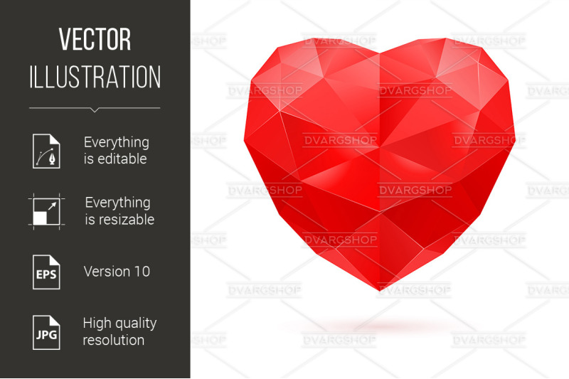 red-polygon-heart