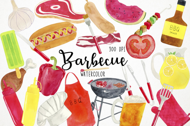 watercolor-bbq-clipart-bbq-clip-art-barbecue-clipart-barbecue-clip