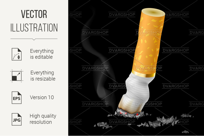 realistic-cigarette-butt