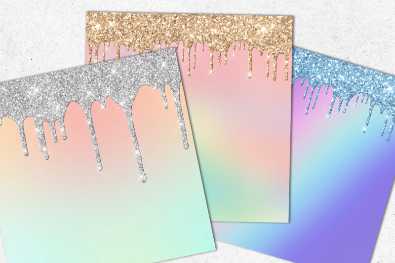 rainbow-ombre-glitter-drips-digital-paper