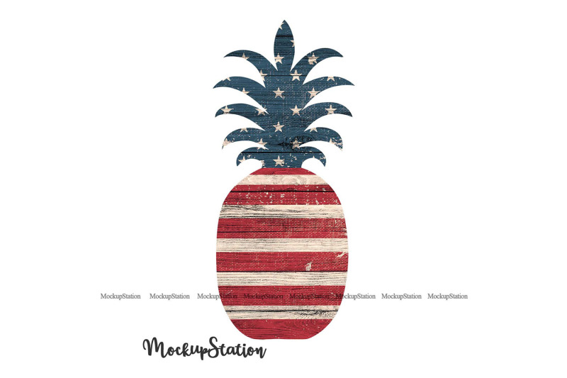 pineapple-sublimation-design-png-4th-of-july-patriotic-clip-art