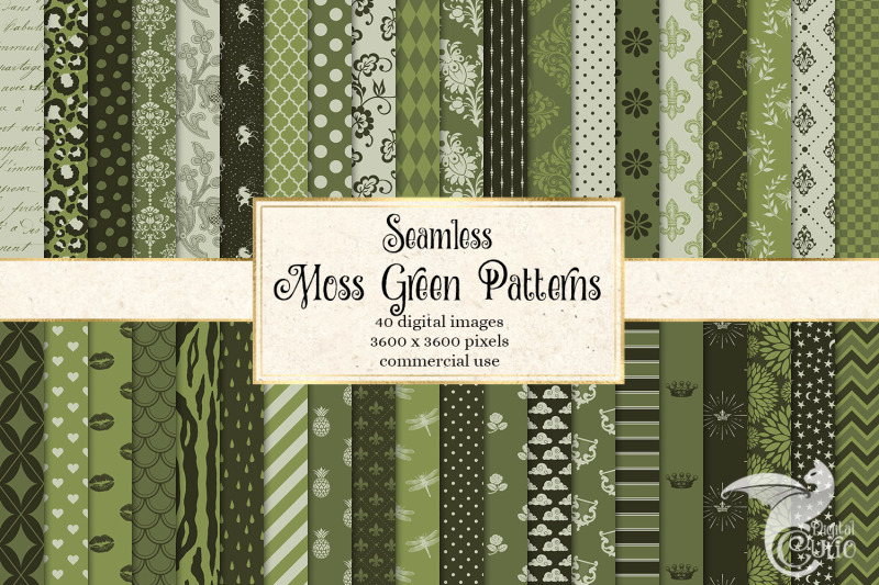 moss-green-digital-paper-patterns