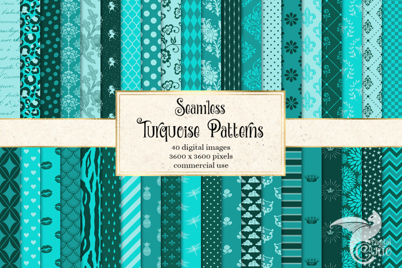 turquoise-patterns-digital-paper