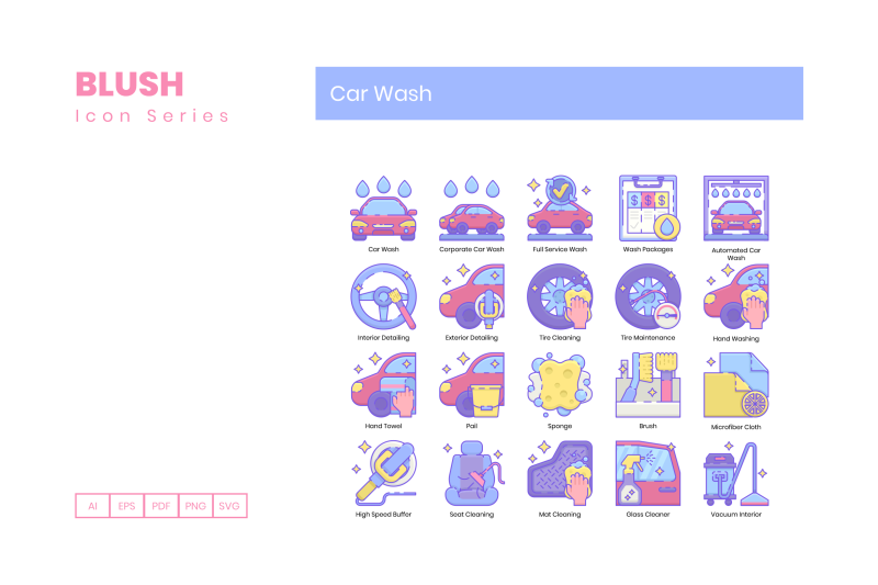 50-car-wash-icons