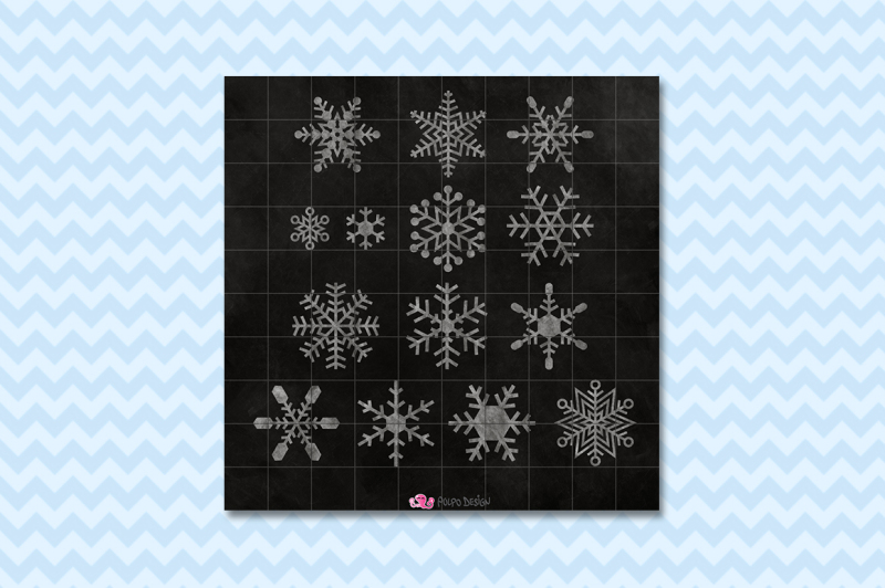 chalkboard-snowflakes-clipart