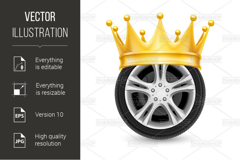 golden-crown-on-wheel