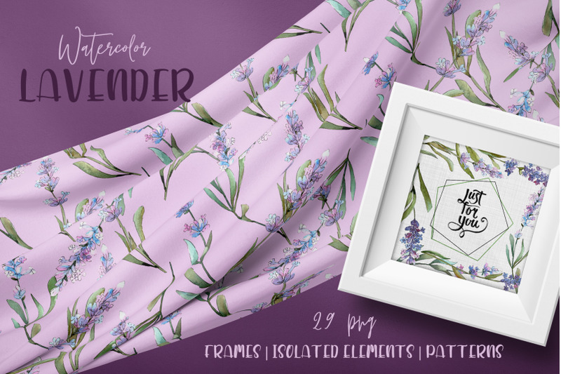 plant-lavender-purple-watercolor-png