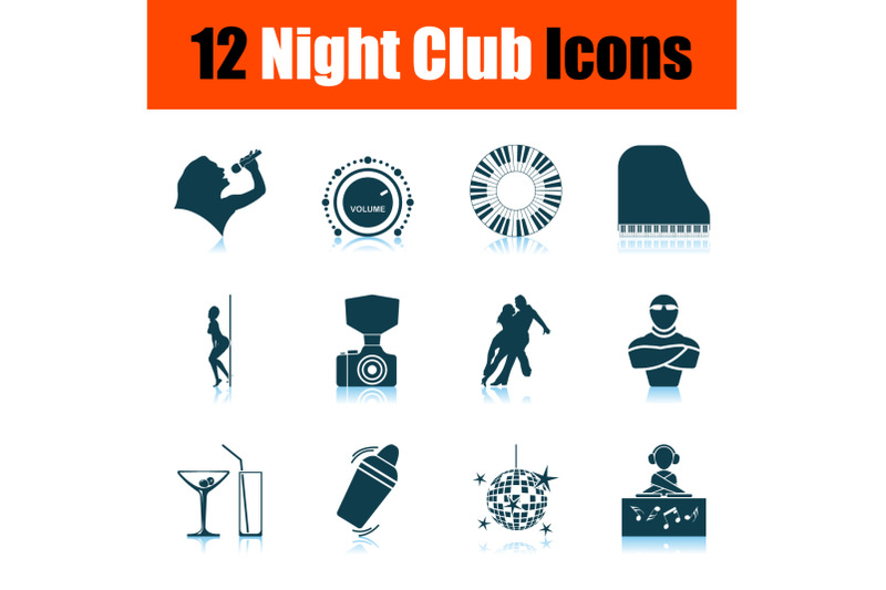 night-club-icon-set