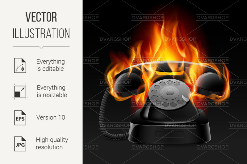 realistic-fire-retro-phone