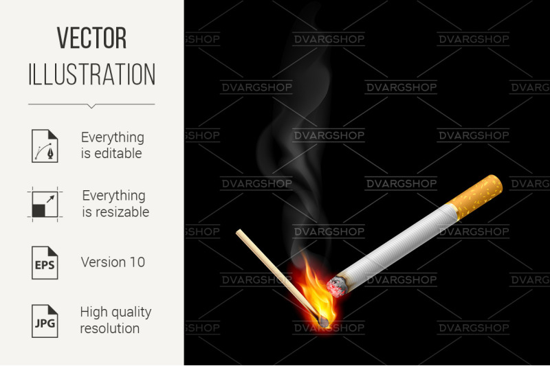 cigarrette-with-burning-match