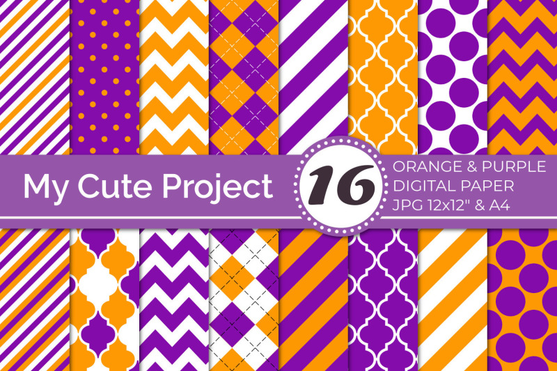 digital-paper-orange-amp-purple-quaterfoil-n238